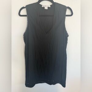 Helmut Lang Black Tank w/Patent Trim